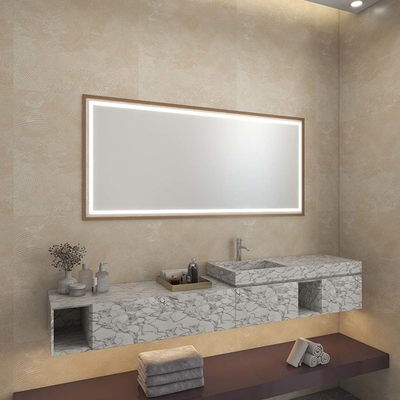 Wall Mounted LED Mirror Light Bar with Anti Fog Defogger Dimmable Brightness and Custom Length for High End Hotel and Contemporary Home Bathrooms