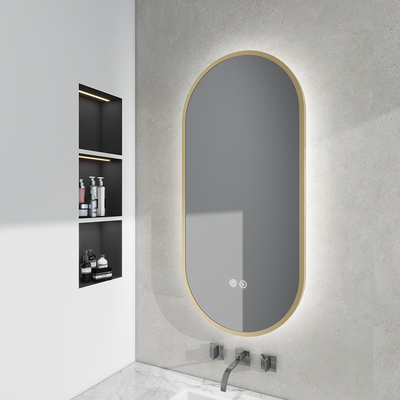 Modern LED Bathroom Mirror Light with Dimmable Color Temperature Touch Sensor and Sleek Frameless Design for Home Interiors and Hotel Projects
