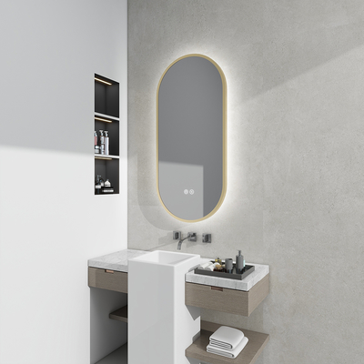 Modern LED Bathroom Mirror Light with Dimmable Color Temperature Touch Sensor and Sleek Frameless Design for Home Interiors and Hotel Projects