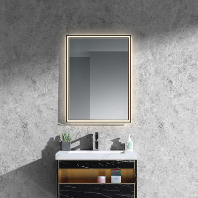 Hotel Silver Lenses Backlit Touch Sensor Led Bathroom Mirror with Light and Magnifying