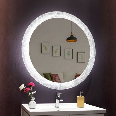 Wall Mounted Frameless Round Led Bathroom Mirror With Modern Design