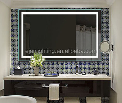 Wall Backlit Feature Rectangle Backlit Bath Light Mirror for Hotel ETL Certification