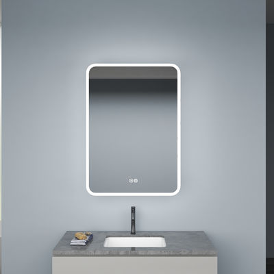 Wall Mounted Led Medicine Cabinet Anti Fog Lighted Vanity Mirror With Storage Customized