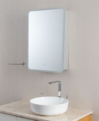 Double Door Anti-Fog Lighted Vanity Mirror Medicine Cabinet LED Touch Sensor Adjustable