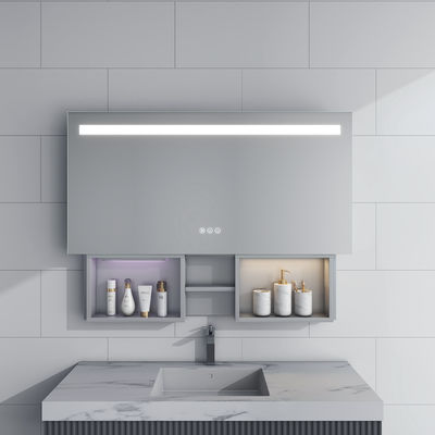 Intelligent Led Medicine Cabinet Mirror Automatic Lift Light Up Medicine Cabinet Mirror