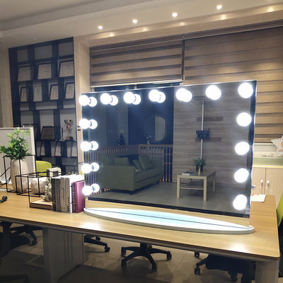 Adjustable Makeup Vanity Mirror With Lights 24 Bulbs Aluminum Frame